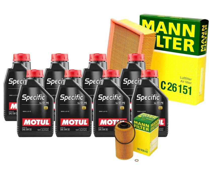 BMW Engine Oil Change Kit 5W30 8 Liter SPECIFIC LL01 FE Motul